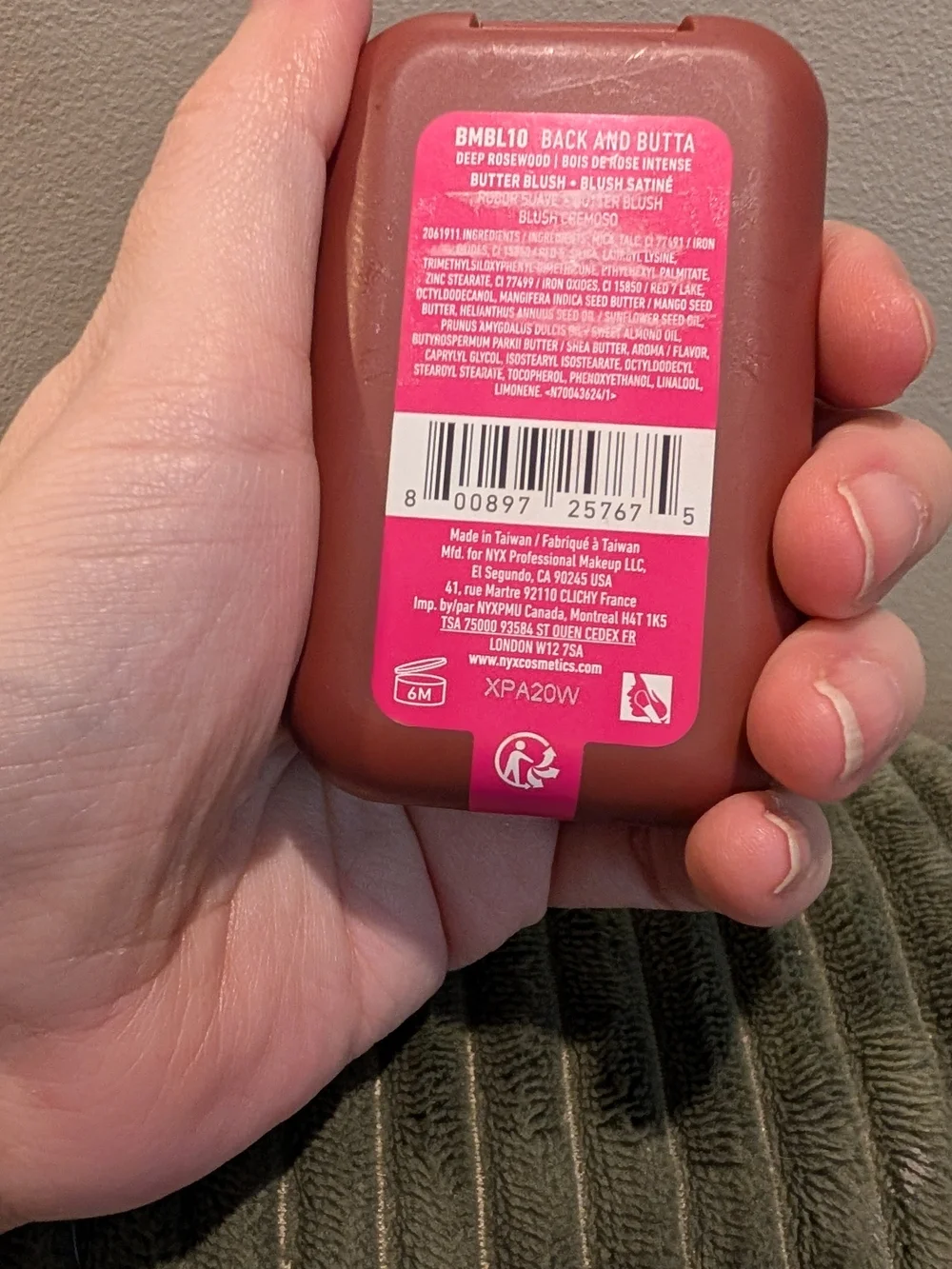 🦋 NYX Buttermelt Blush - Warm Brick Pink